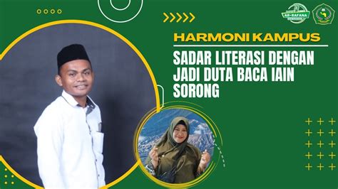 Harmoni Kampus Sadar Literasi Dengan Jadi Duta Baca Iain Sorong Youtube