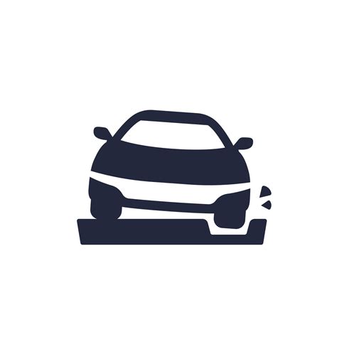 Pothole Icon With A Car And Road 6883347 Vector Art At Vecteezy