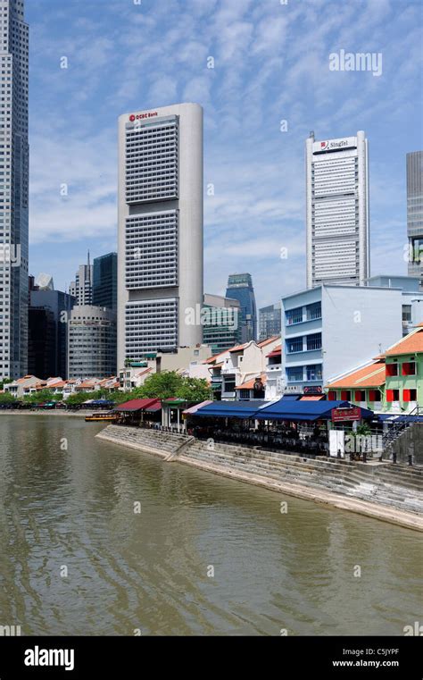 Boat Quay In The Sunshine Singapore Stock Photo Alamy