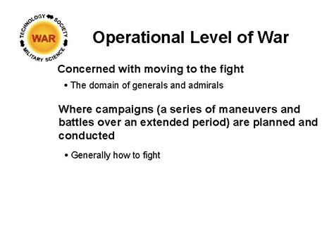 Lesson 1 The Character Of War Lesson Objectives