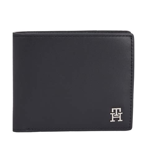 Tommy Hilfiger Portefeuille Homme Tommy Hilfiger En Cuir Noir Avec Logo