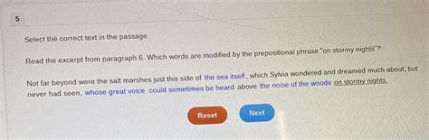 Solved Select The Correct Text In The Passage Read The Excerpt From