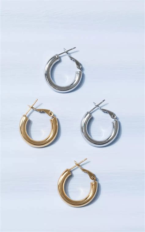 Hoop Earrings Made Of Stainless Steel Gold Guts Gusto