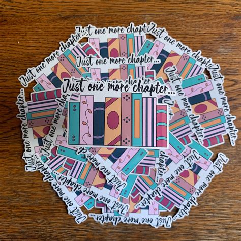 Just One More Chapter Book Sticker Book Lovers Vinyl Etsy