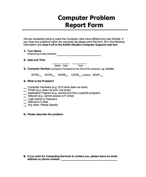 Free 6 Sample Problem Report Templates In Pdf