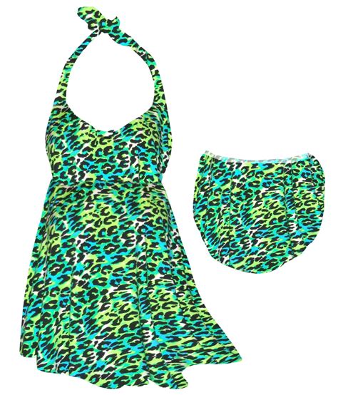 Sold Out Plus Size Hot Bright Teal And Lime Green Leopard Print Halter