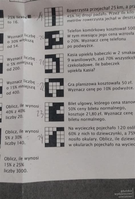 PLISSS potrzebuje na teraz BLOKSY klasa 6 wersja B dział procenty DAM