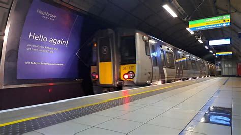 Heathrow Express Class 387 Departing At Heathrow Terminal 2 And 3 Youtube