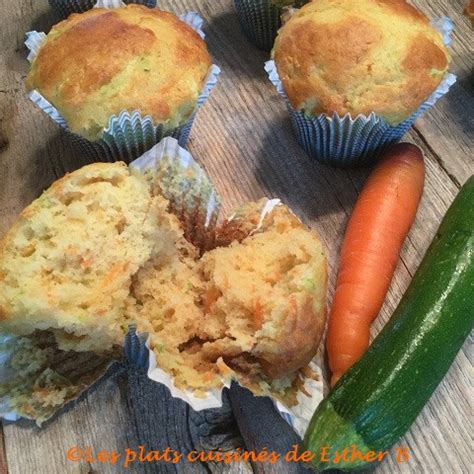 Les plats cuisinés de Esther B Muffins aux courgettes et aux carottes