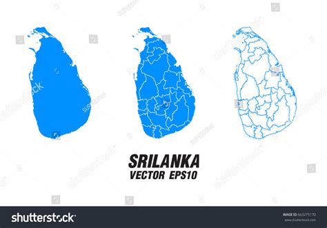 Set Vector Maps Vector Map Of Srilankavector Royalty Free Stock