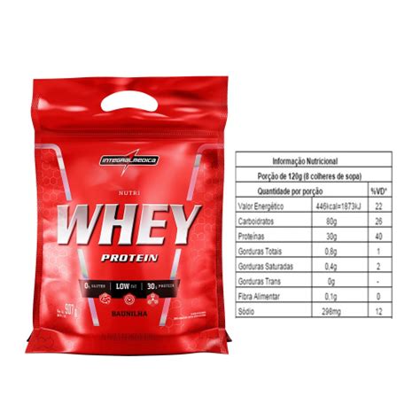 Nutri Whey Protein Refil 907g Integral Médica Em Promoção Ofertas