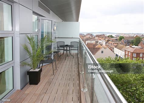 Modern Apartment Balcony Exterior Stock Photo - Download Image Now - Balcony, Apartment, Modern ...