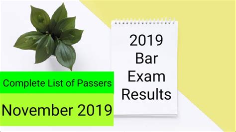 Bar Exam Results Complete List Of Passers Youtube