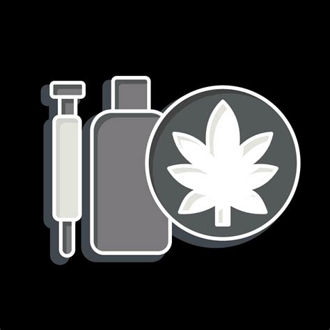 Icon Cannabinoid Drugs Related To Cannabis Symbol Glossy Style