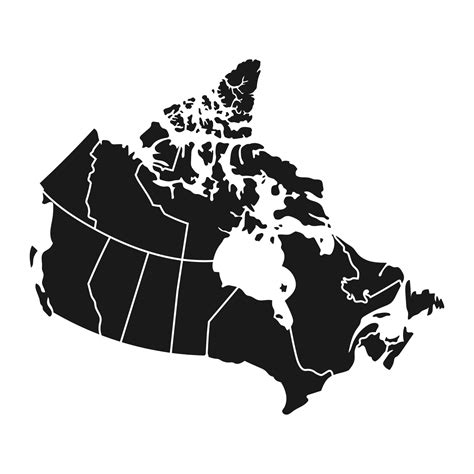 vetor de mapa do Canadá ilustração do mapa do Canadá 8385094 Vetor no