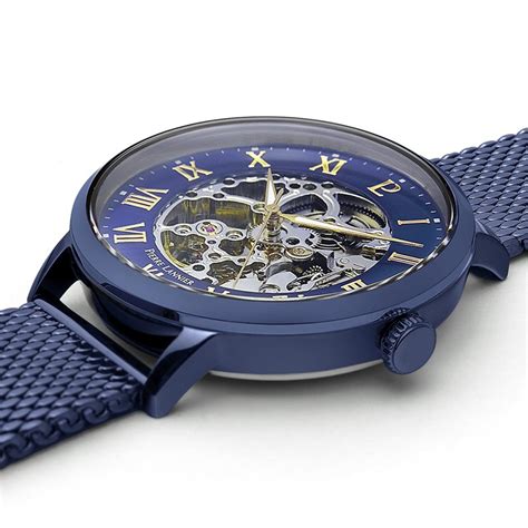 Montre Homme Automatique Pierre Lannier Acier Bleu Accueil Edora