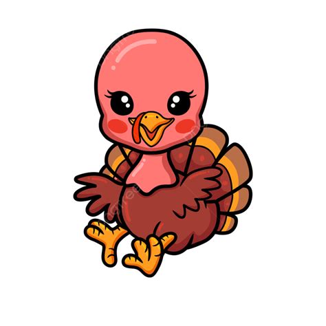 Cute Cartoon Baby Turkey