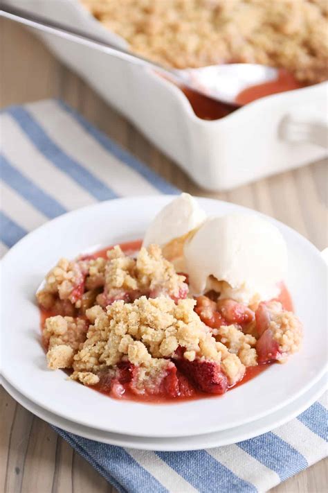 Strawberry Rhubarb Crumble Recipe Mel S Kitchen Cafe