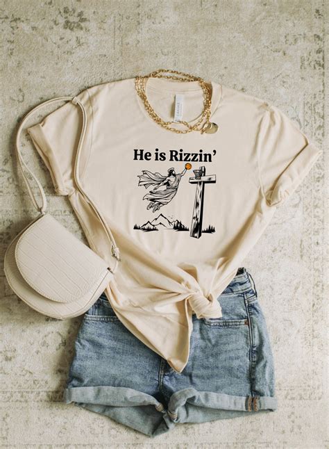 He Is Rizzin Shirt Funny Jesus Shirt Humor Easter Shirt Christian