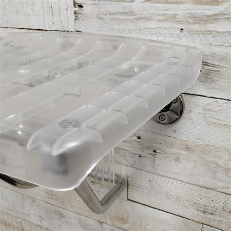 Ecospa Clear Shower Seat Wall Mounted Folding Bathroom Mobility Aid Max