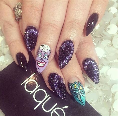 Nail Art Ursula Disney Villains Nail Art Disney Acrylic Nails