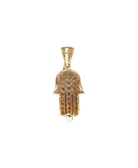 Pendentif Main De Fatma Or Et Diamants En Or Jaune K