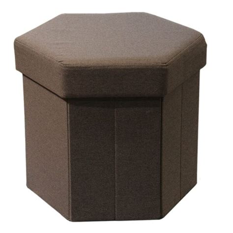 Round Shape Foldable Storage Ottoman Using Linen HS15 E343 Wuxi