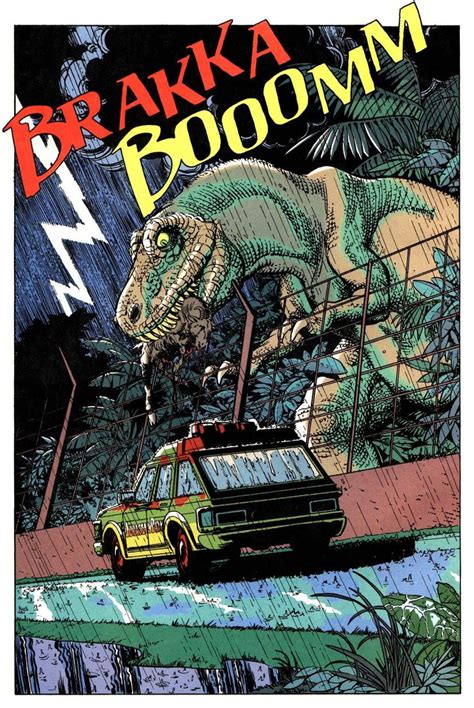 Jurassic Park 3 1993 Topps Art by Gil Kane George Pérez Tom