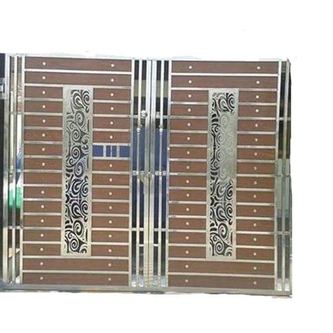 Folding 4x5 Foot 200 Kilograms Stainless Steel Double Door Main Gate At