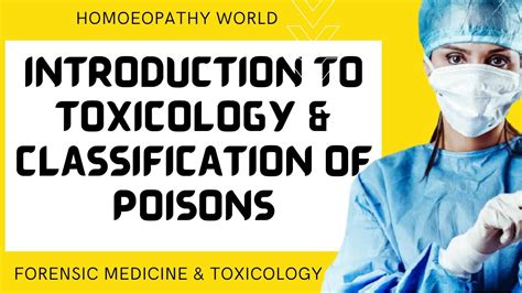 Toxicology Introduction Classification Of Poisons Forensic Medicine