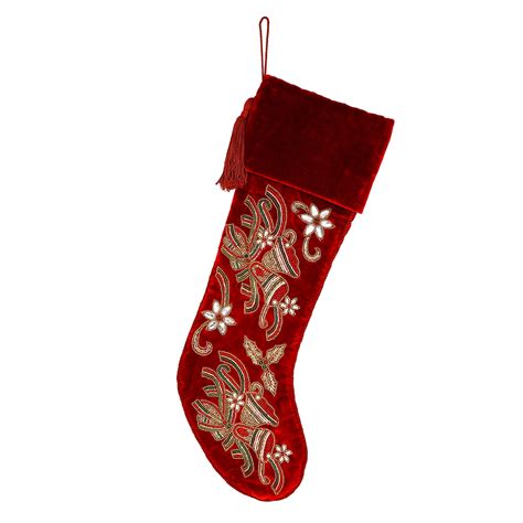 Red Velvet Christmas Stocking Personalised Christmas Stocking With