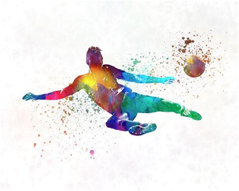 Soccer Player In Watercolor Painting By Pablo Romero Fine Art America