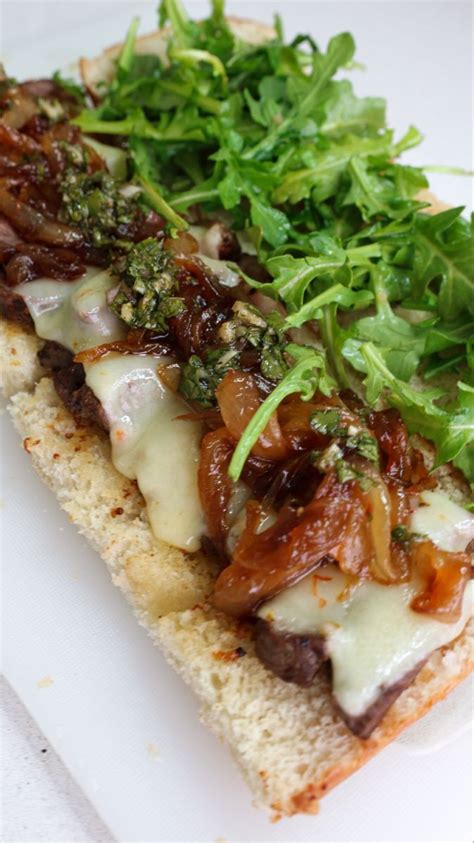 Caramelized Onion Arugula Steak Sandwich Artofit