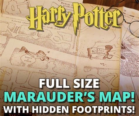 Marauders Map With Hidden Footprints Full Size Replica Harry