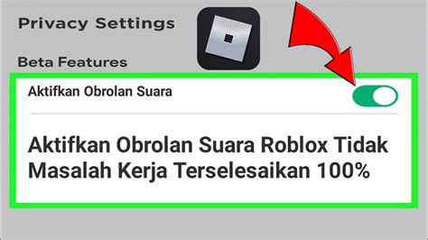 Cara Mengaktifkan Obrolan Suara Roblox 2023 Perbaiki Obrolan Suara