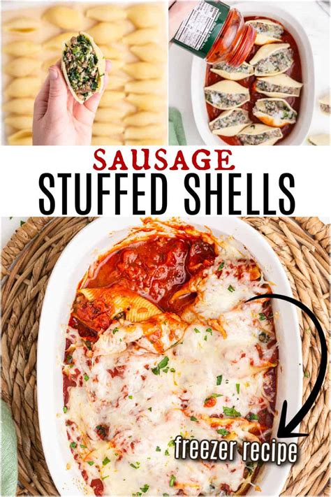 Sausage Stuffed Pasta Shells Recipe Shugary Sweets