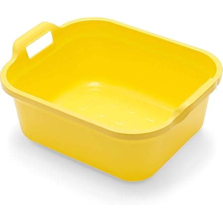 Addis Rectangular Washing Up Bowl With Handles Plastic Bright Yellow