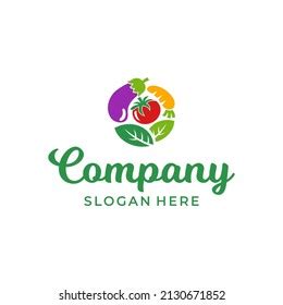 Vegetable Logo Design Vector Template Stock Vector (Royalty Free ...