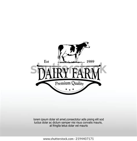 Dairy Farm Logo Design Idea Stock Vector Royalty Free 2194407171 Shutterstock