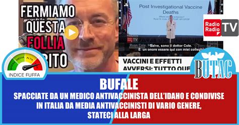 Il Dottor Ryan Cole I Vaccini E La Covid 19 Butac Bufale Un Tanto