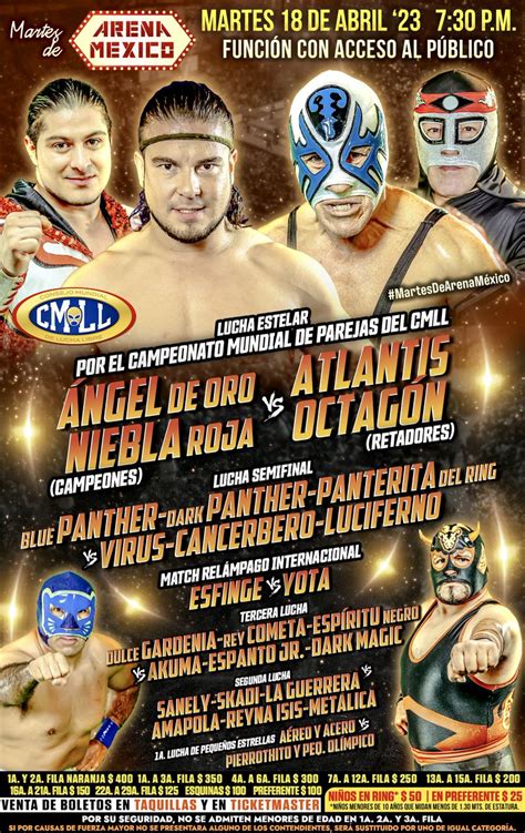 Lucha Libre Cmll On Twitter Arena M Xico Martes De Abril