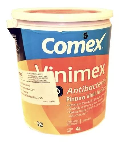 Gal N Pintura Comex Antibacterial Satinada Color Vino Env O Gratis