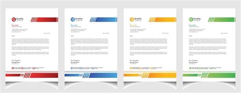 Premium Vector Corporate Business Colourful Letterhead Template With