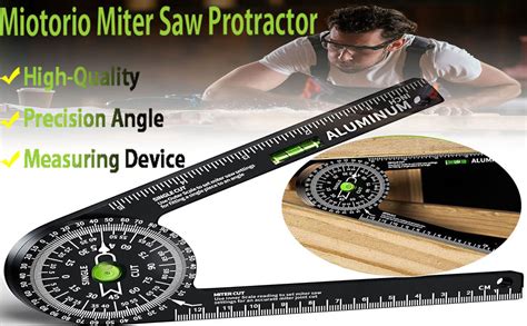 Miter Saw Protractoraluminum Protractor Angle Finder With Level Gauge