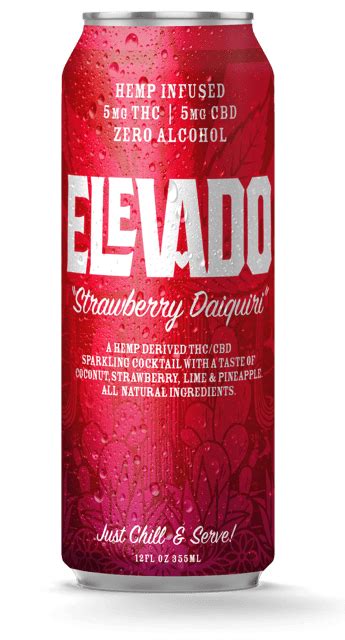 Elevado D9 Strawberry Daiquiri 5mg THC 12oz 4pk Cn Luekens Wine Spirits