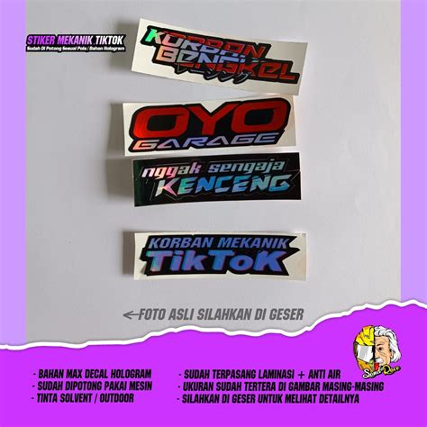 Jual Stiker K Rb N Mekanik Tokt K Stiker Oyo Garage K Rb N Bengkel