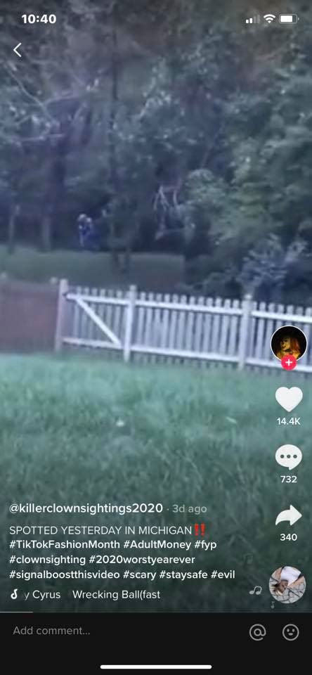 Killer Clowns 2020 Tiktok Video Shows Creepy Clowns