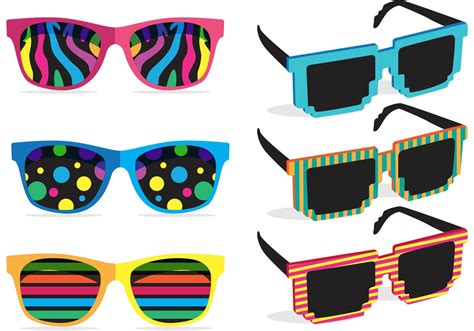 Colorful 80 S Sunglasses Vectors 80s Sunglasses Sunglasses Women S Bags By Material