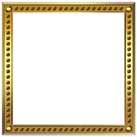 Gold Square Frame Shining Transparent Border Psd Gold Border Gold