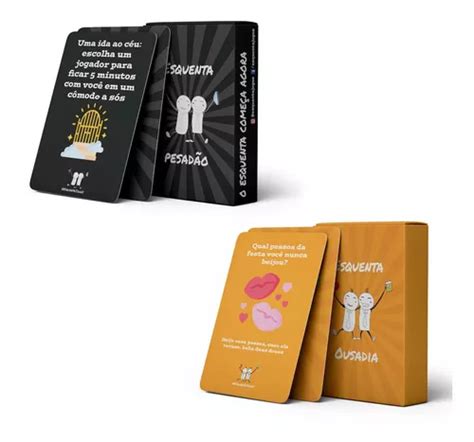 Jogo De Cartas Adulto - Kit 2 Jogos De Cartas Adulto Esquenta Pesadão + Ousadia | Frete grátis
